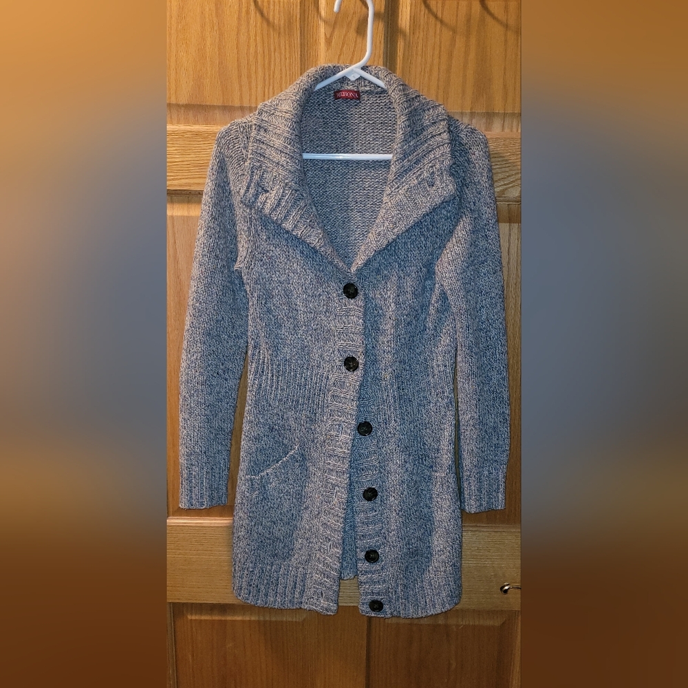 NWOT Merona Heathered Cardigan Sweater LARGE WOMENS WARM FANCY CLASSY NVR WORN
